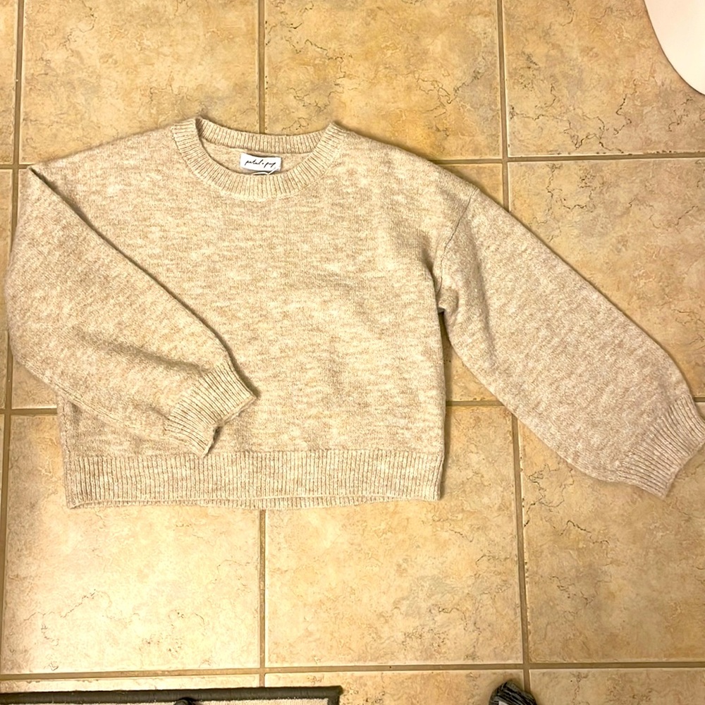 Petal and pup sweater, size S/M, comfy with tags still on. Never worn.